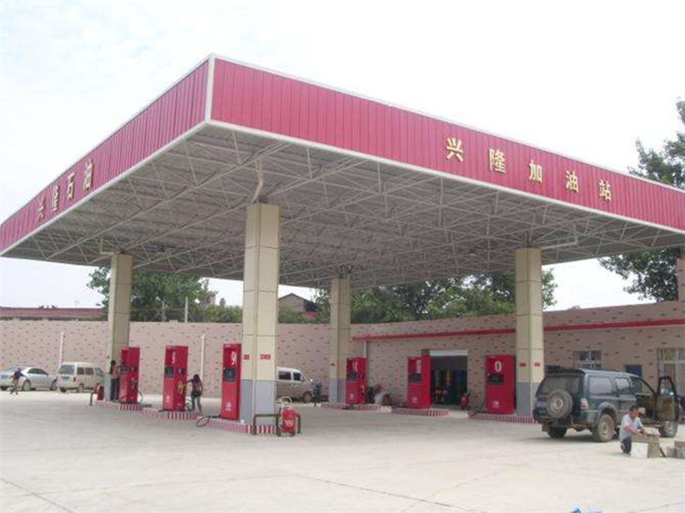 浦东加油站钢结构网架案例9